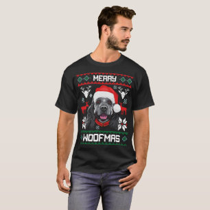 Cockerspaniel fröhlicher Woofmas WeihnachtsT - T-Shirt