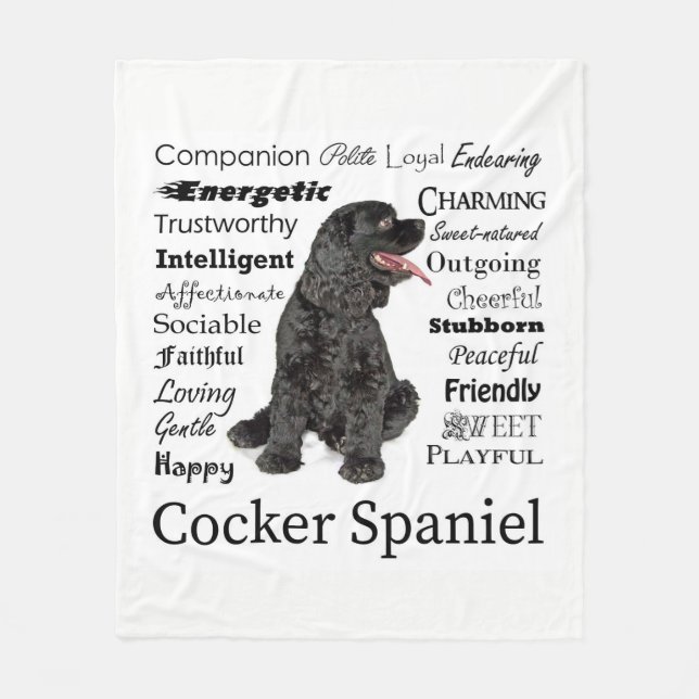 Cockerspaniel-Merkmal-Fleece-Decke Fleecedecke (Vorderseite)