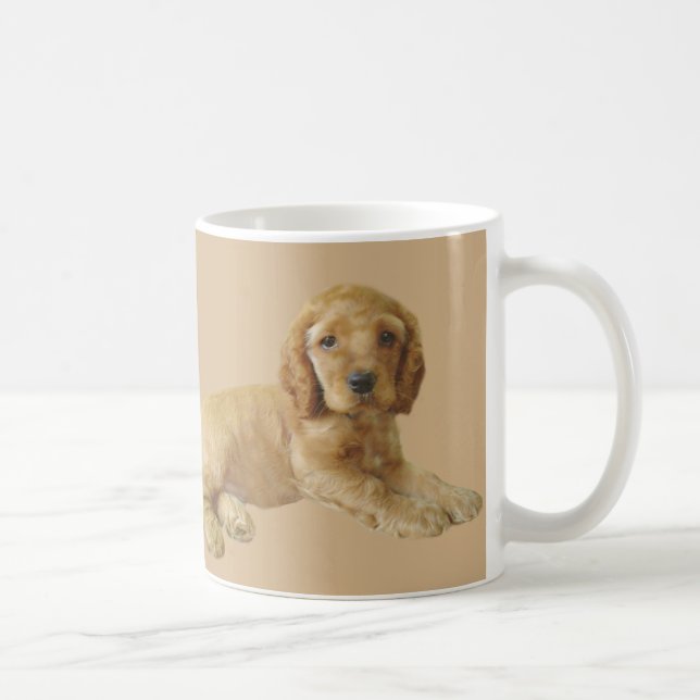 Cockerspaniel-Welpen-Tasse Kaffeetasse (Rechts)
