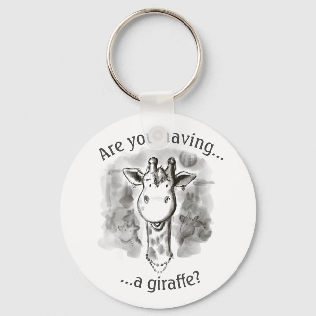Cockney Rhyming Slang Giraffe Schlüsselanhänger (Vorderseite)