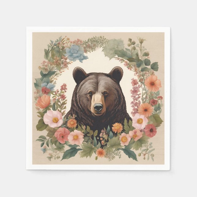 Cockpitbär Serviette (Vorderseite)