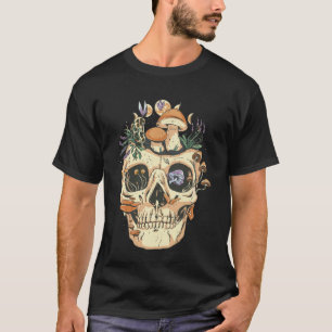 Cockpitkern Mushroom-Blume Skull Spring Butterfett T-Shirt