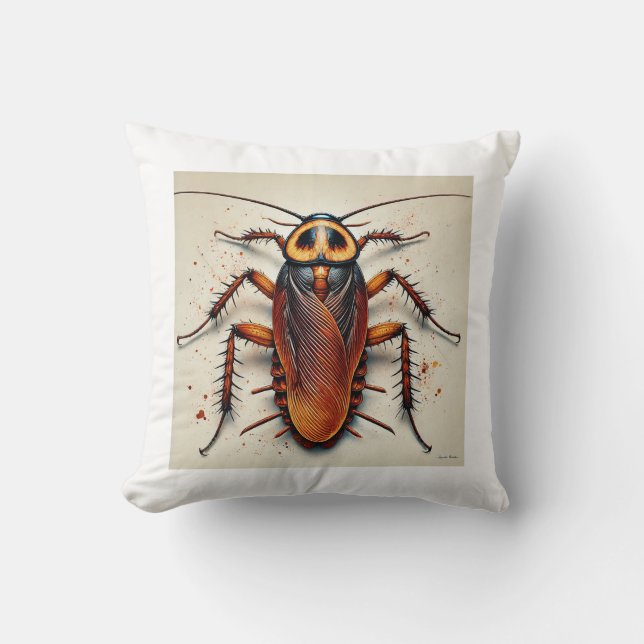 Cockroach 010924IREF241 - Watercolor Kissen (Vorderseite)