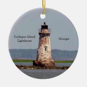 Cockspur Island Leuchtturmschmuck Keramik Ornament