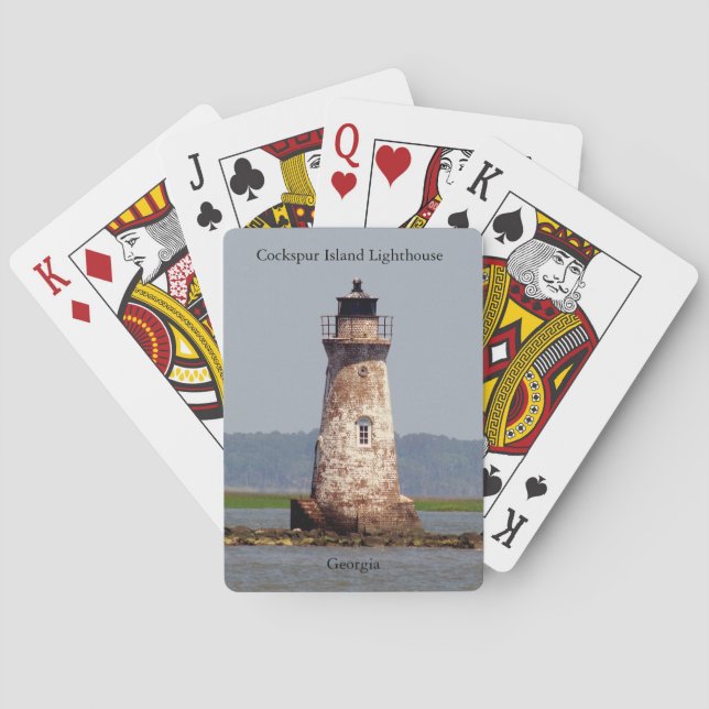 Cockspur Island Lighthouse Spielkarten (Rückseite)