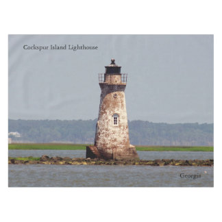 Cockspur Island Lighthouse-Tischdecke Tischdecke