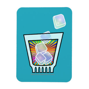 COCKTAIL - ALTMODISCH - FELSEN GLAS MAGNET