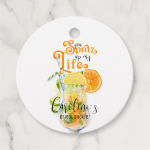 Cocktail Aperol Spritz italienischer Stil Brautpar Geschenkanhänger