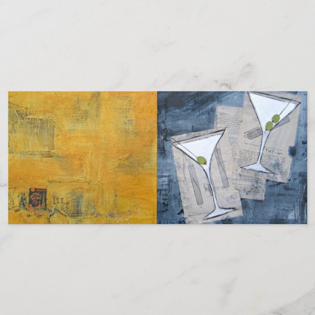 Cocktail Art Party Einladung (Vorderseite)