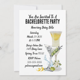 Cocktail Bachelorette Einladung
