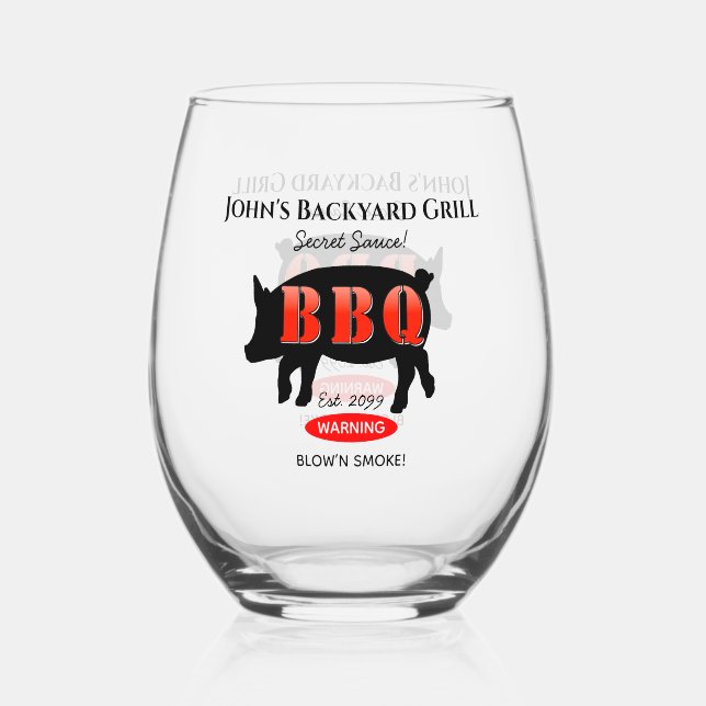 Cocktail "Backyard Grill Master Grill GRILLEN" Weinglas Ohne Stiel (Vorderseite)