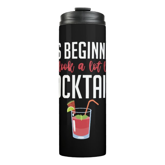 Cocktail Barkeeper Geburtstagsgeschenk Weihnachten Thermosbecher (Vorderseite)