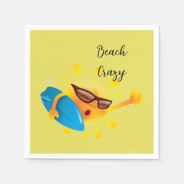 Cocktail "Beach Crazy" Serviette (Vorderseite)