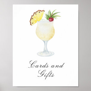 Cocktail-Brautjungfer-Party - Karten und Geschenke Poster