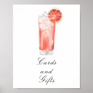 Cocktail-Brautjungfernparty - Karten und Geschenke Poster