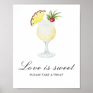 Cocktail-Brautparty - Liebe ist süß Poster