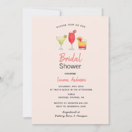 Cocktail-Brautparty pink Ankündigung