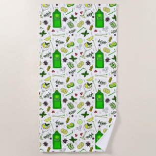 Cocktail Brille Gin Tonic Drinks Mixologe Strandtuch
