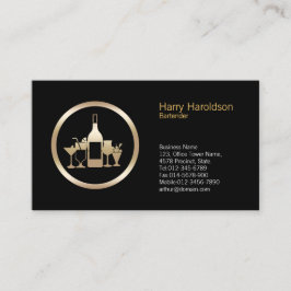 Cocktail Brille Icon Barkeeper Business Card Visitenkarte
