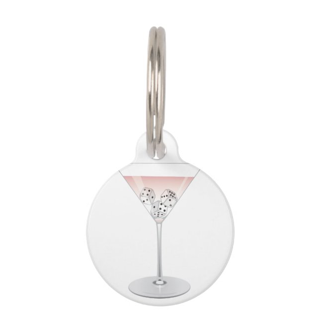Cocktail Bunco Martini Haustiermarke (Vorderseite)