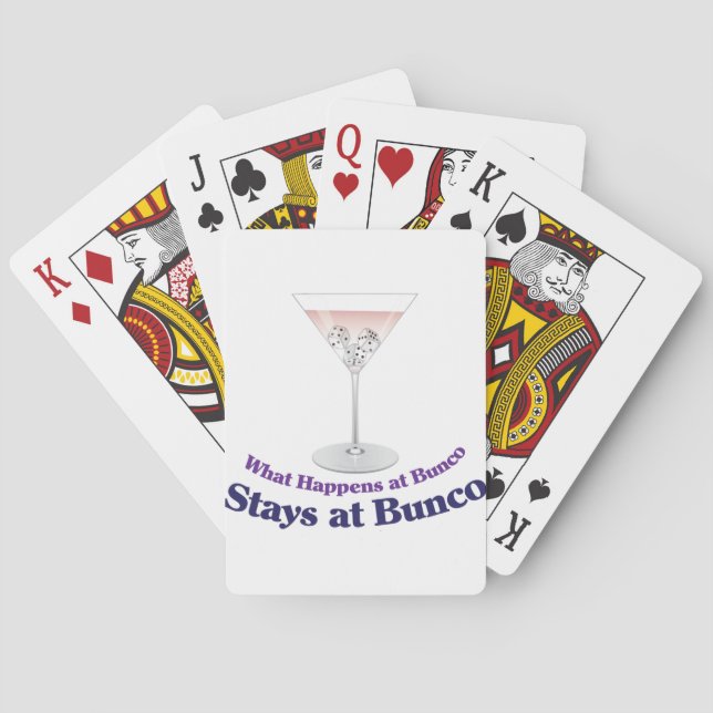 Cocktail Bunco Martini Spielkarten (Rückseite)