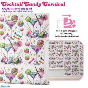 Cocktail Candy Carnival Bar Sweet Shop Schlafzimme Tapete