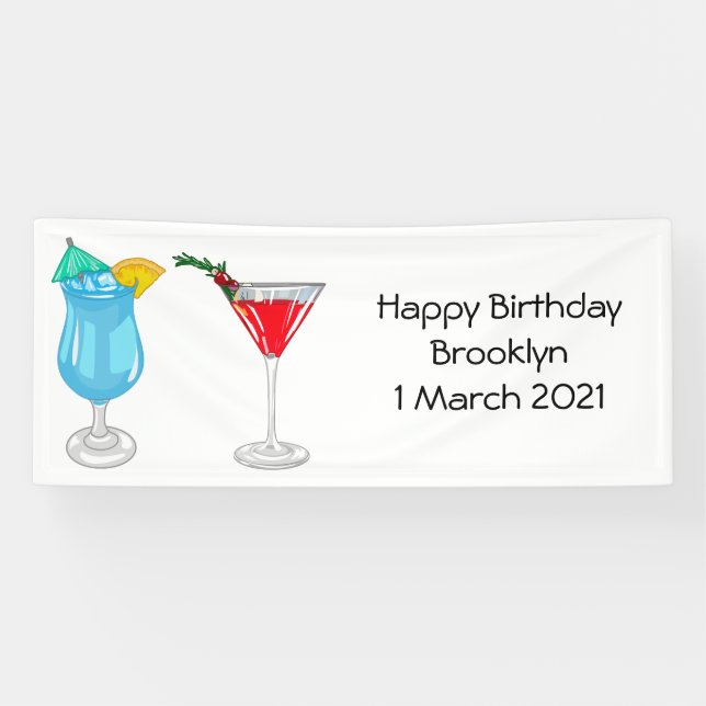 Cocktail-Cartoon Banner (Horizontal)