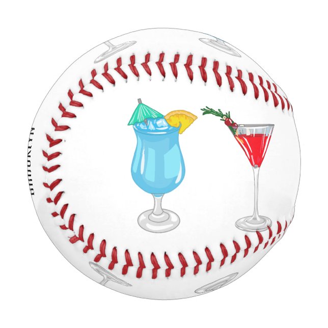 Cocktail-Cartoon Baseball (Vorderseite Links)