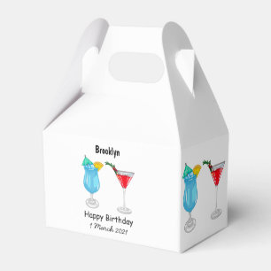 Cocktail-Cartoon Geschenkschachtel