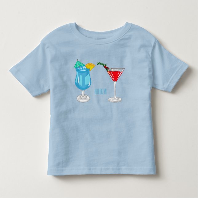 Cocktail-Cartoon Kleinkind T-shirt (Vorderseite)