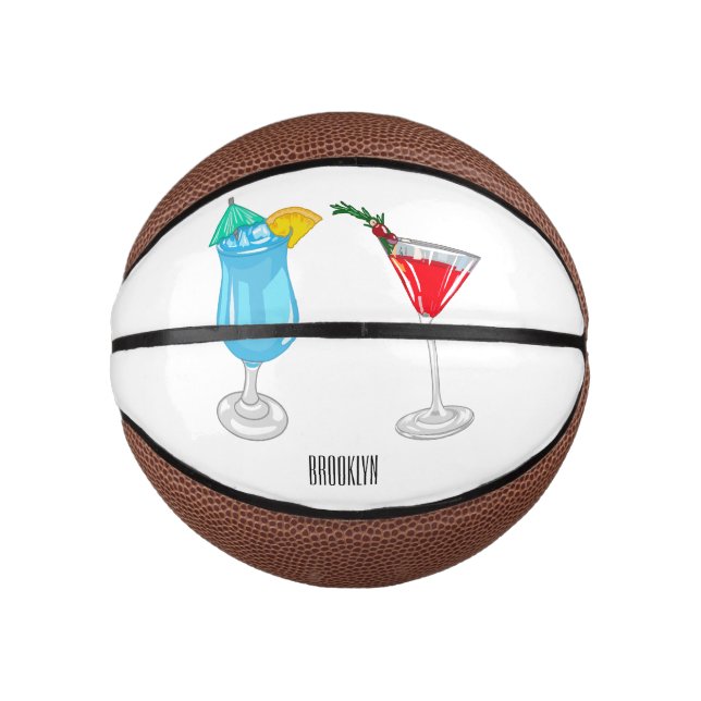 Cocktail-Cartoon Mini Basketball (Vorderseite)