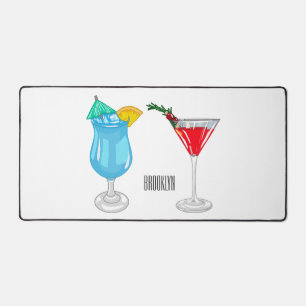 Cocktail-Cartoon Schreibtischunterlage