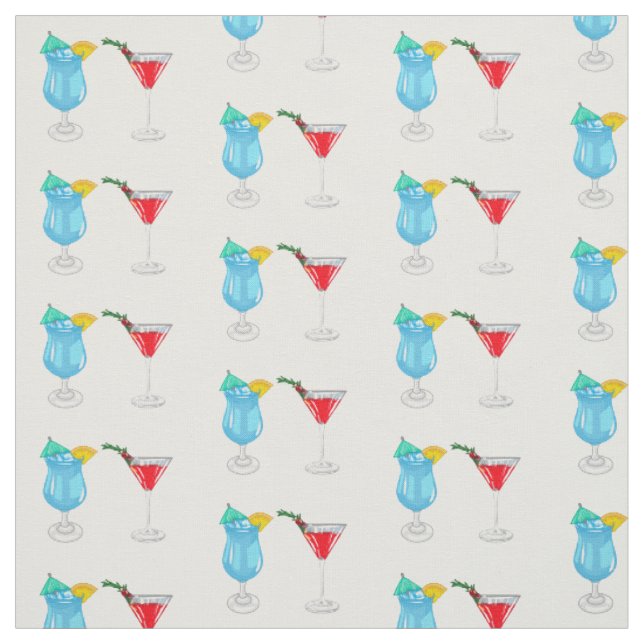Cocktail-Cartoon Stoff (Muster)