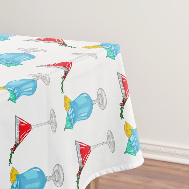 Cocktail-Cartoon Tischdecke (Beispiel)