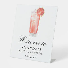 Cocktail Citrus - bridal shower welcome sign Sockelschild