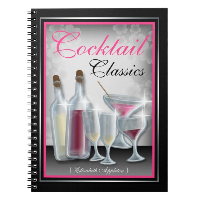Cocktail Classics - Rezept-Notebook Notizblock (Vorderseite)