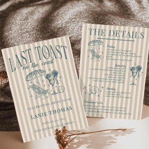 Cocktail Cocktail Party Navy Einladung