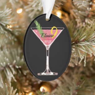 Cocktail cosmopolite de Noël Ornam personnalisé