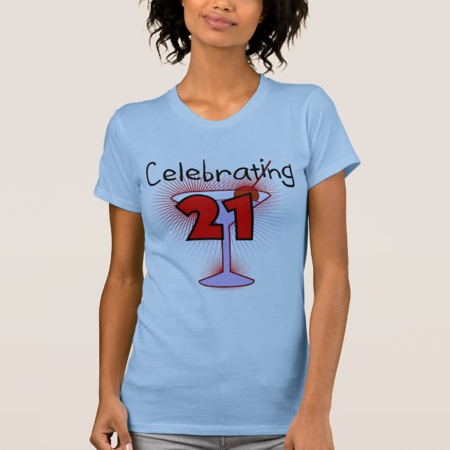Cocktail, das 21 T-Shirts und Geschenke feiert (Vorderseite)