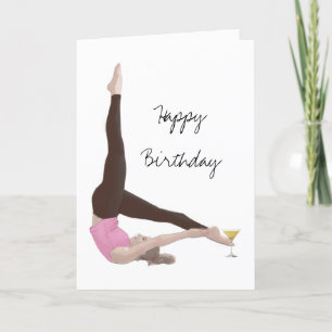 Cocktail de carte d'anniversaire Pilates 