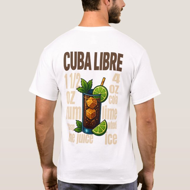 Cocktail de Cuba Libre T-shirt (Dos)