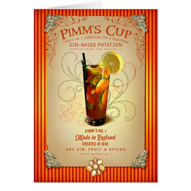 Cocktail de la tasse de Pimm de collection de NOLA (Devant)