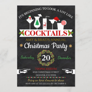 Cocktail de Noël Invitation