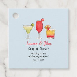 Cocktail Drinks Paare Dusche Danke Geschenkanhänger