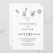 Cocktail et boissons invitation à la fête