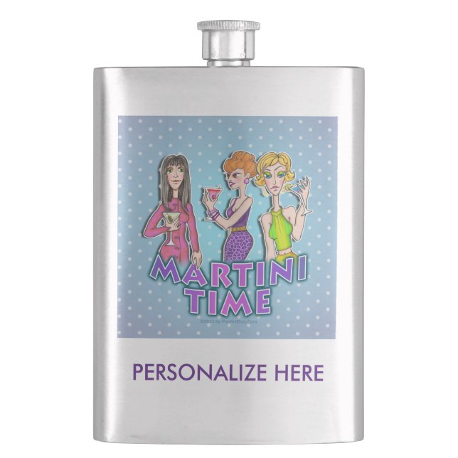 COCKTAIL FLASK - MARTINI ZEIT! FLACHMANN (Vorderseite)