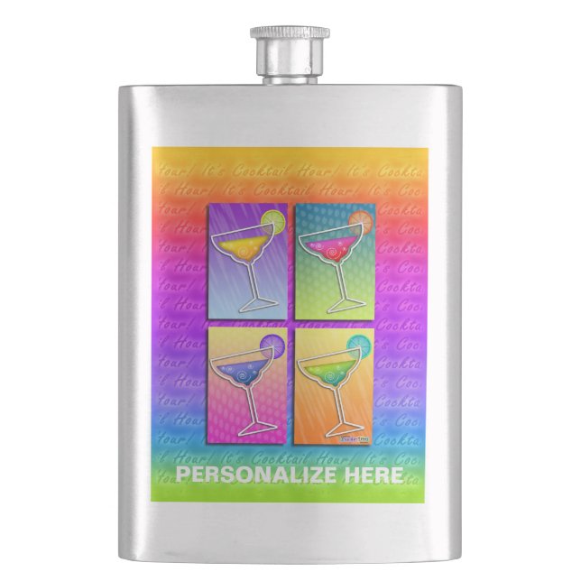 COCKTAIL FLASK - POP ART MARGARITAS FLACHMANN (Vorderseite)