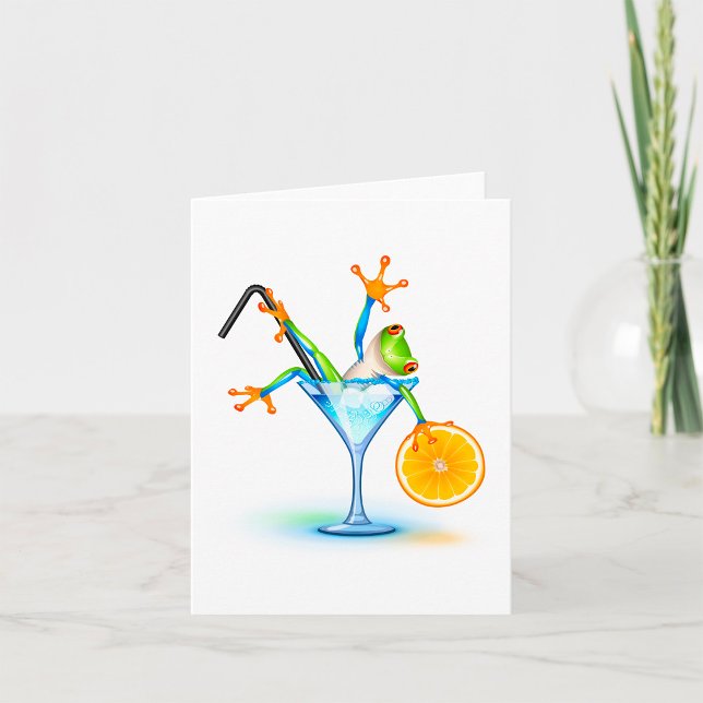 Cocktail Frosch Karte (Von Creator hochgeladen)