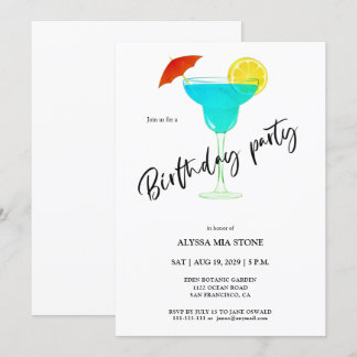 Cocktail Geburtstagsparty Einladung