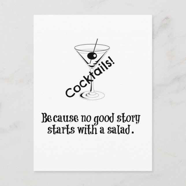 Cocktail-Geschichte Postkarte (Vorderseite)